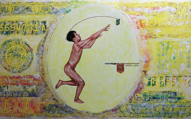 조성훈,HARDLUCK,2015,oil on canvas,120X75cm